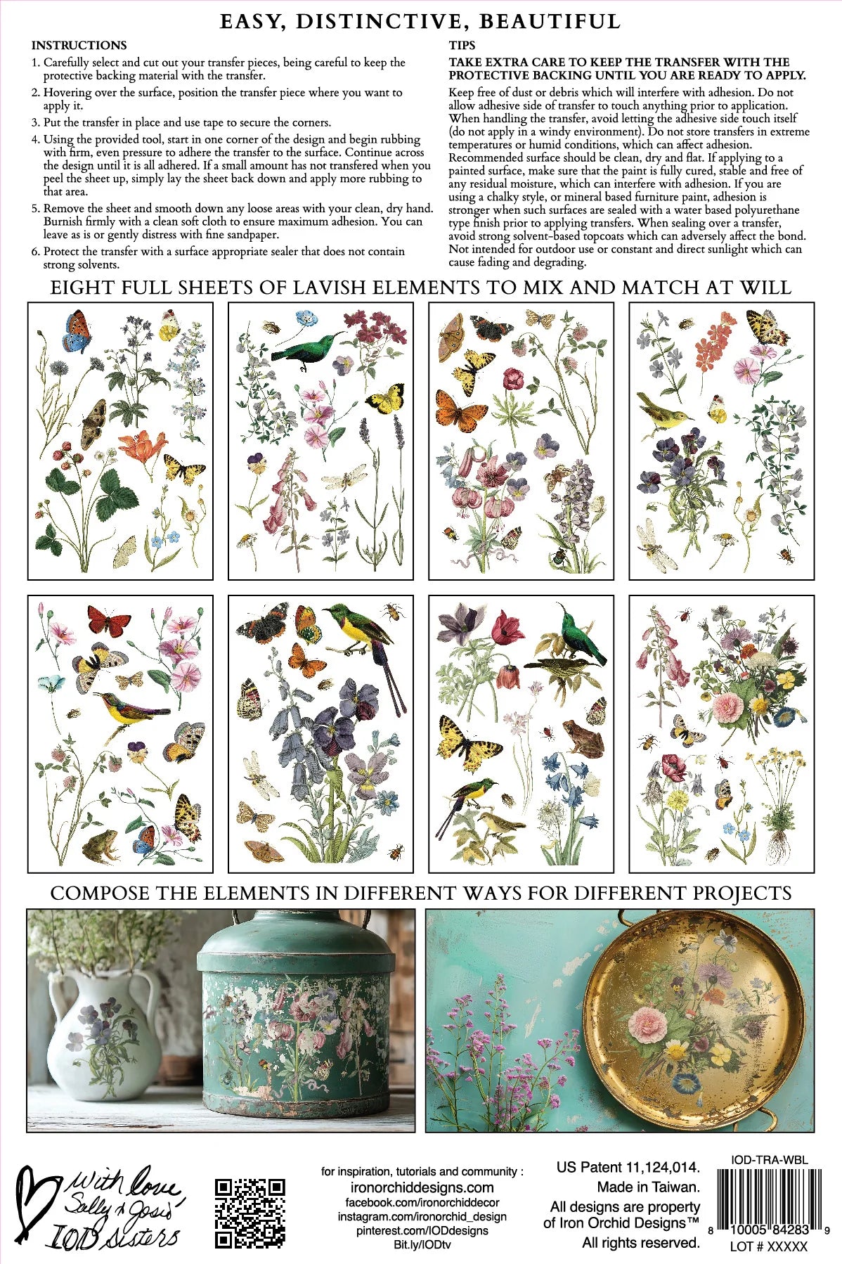 Wilde Bloemen IOD Transfer Pad 8x12